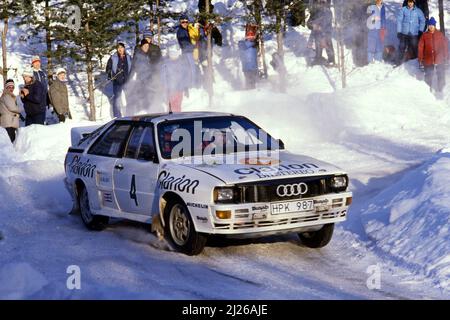 Per Eklund (SWE) Dave Whittock (GBR) Audi Quattro GRB Clarion Banque D'Images