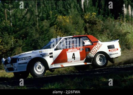 Bjorn Waldegard (SWE) Michel Lizin (bel) Toyota Celica Twincam Turbo GRB Toyota NZ Ltd Banque D'Images