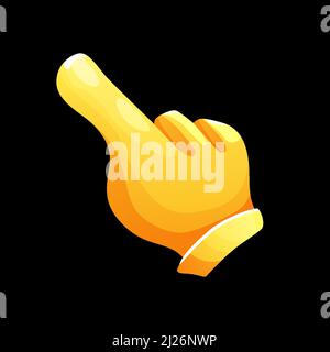 Icône de curseur de main de dessin animé pour l'interface utilisateur de jeu Illustration de Vecteur