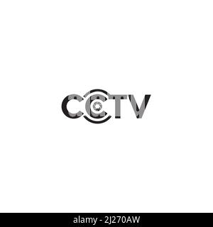Logo CCTV ou logo de mot-symbole Illustration de Vecteur