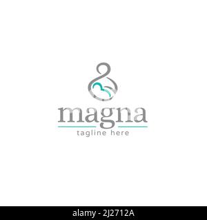 Logo ou icône Doula, Baby and Infinity Illustration de Vecteur