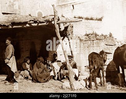 Forge, Nazareth, Israël, début 1900s Banque D'Images