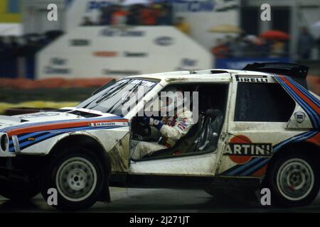 Massimo Miki Biasion (ITA) Lancia Delta S4 GRB Martini Racing 3rd positions Banque D'Images