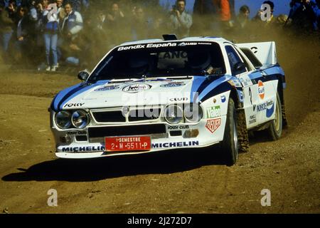 Salvador Servia (ESP) Jorge Sabater (ESP) Lancia Rally 037 GRB Jolly Club 3rd positions Banque D'Images