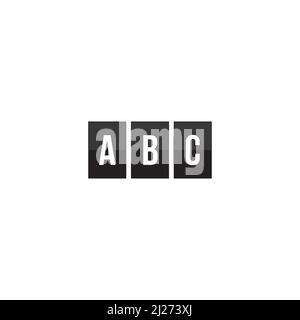 Logo ou icône de la lettre ABC Illustration de Vecteur