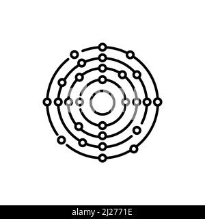 Icône de la ligne de couleur de la formule de Radium.Pictogramme pour page Web, application mobile, Promo. Illustration de Vecteur