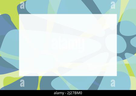 Cadre décoratif, illustration colorée, design rétro, bannière horizontale. Illustration de Vecteur