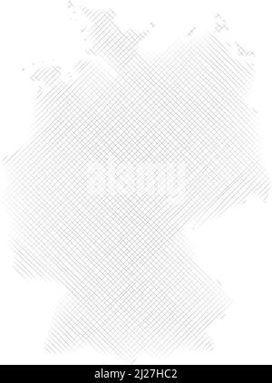 Carte de dessin de l'allemagne, illustration vectorielle. Illustration de Vecteur