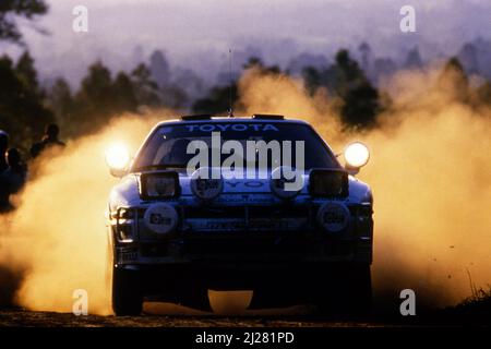 Bjorn Waldegard (SWE) Fred Gallagher (GBR) Toyota supra 3,0i GRA Toyota Team Europe Banque D'Images