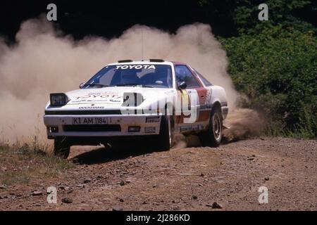 Bjorn Waldegard (SWE) Fred Gallagher (GBR) Toyota supra 3,0i GRA Toyota Team Europe Banque D'Images