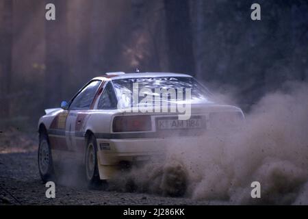 Bjorn Waldegard (SWE) Fred Gallagher (GBR) Toyota supra 3,0i GRA Toyota Team Europe Banque D'Images