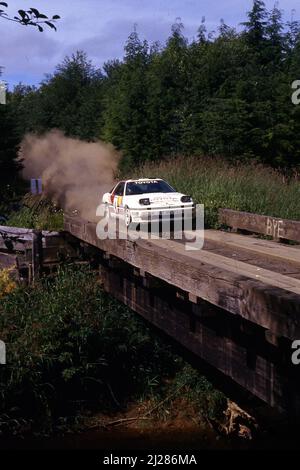 Bjorn Waldegard (SWE) Fred Gallagher (GBR) Toyota supra 3,0i GRA Toyota Team Europe Banque D'Images