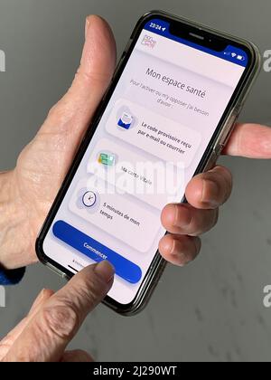 Mon espace santé Banque D'Images