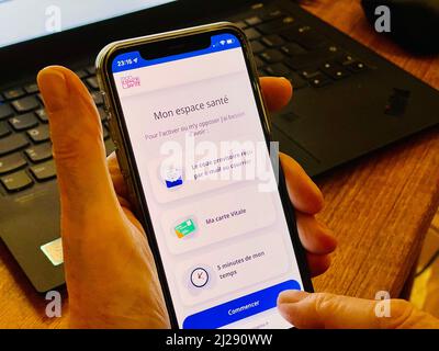 Mon espace santé Banque D'Images