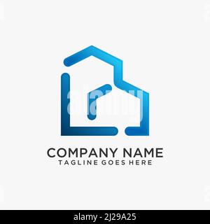 Logo Line Home Illustration de Vecteur