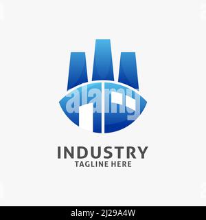 Inspiration pour le design du logo de l'usine industrielle Illustration de Vecteur