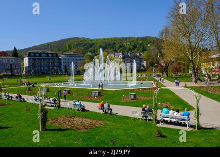Spa Park et Rose Garden, Bad Kissingen, Rhoen, Basse-Franconie, Bavière, Allemagne Banque D'Images