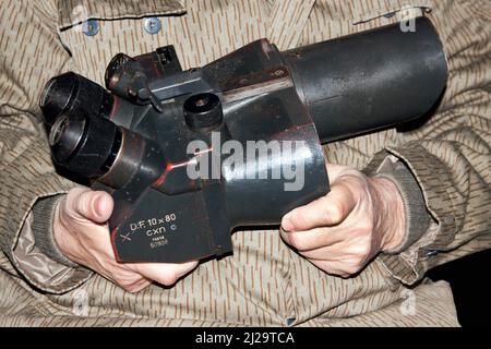 Télescope Flak D. F. 10x80 cxn, de la Force aérienne allemande pendant la Seconde Guerre mondiale Banque D'Images