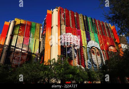 Dubai Expo, moderne Architektur, Weltausstellung, Kunst, Pavillon der Liga der arabischen Staaten im Opportunity District Banque D'Images