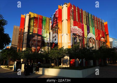 Dubai Expo, moderne Architektur, Weltausstellung, Kunst, Pavillon der Liga der arabischen Staaten im Opportunity District Banque D'Images