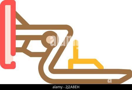 illustration vectorielle de l'icône de couleur de l'équipement d'entraînement du chariot Illustration de Vecteur