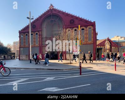 Bâtiment Mercat de Sant Antoni à Barcelone Banque D'Images