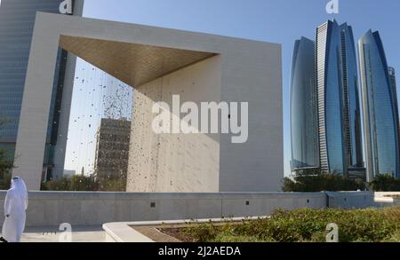 Le mémorial du fondateur à Abu Dhabi, Émirats arabes Unis. Banque D'Images