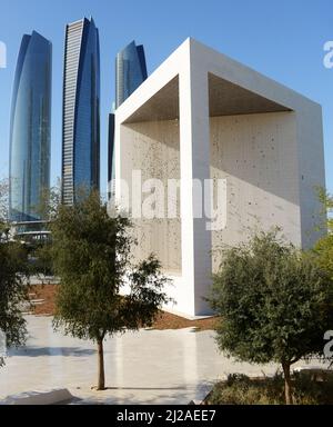 Le mémorial du fondateur à Abu Dhabi, Émirats arabes Unis. Banque D'Images