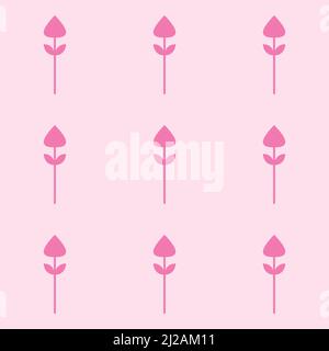 Fleur sans couture motif vectoriel forme florale plante doodle résumé arrière-plan illustration pour les supports numériques et imprimés. Illustration de Vecteur