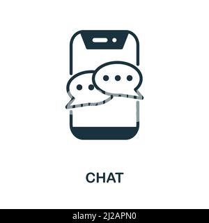 Icône de discussion. Icône de conversation simple monochrome pour les modèles, la conception Web et les infographies Illustration de Vecteur