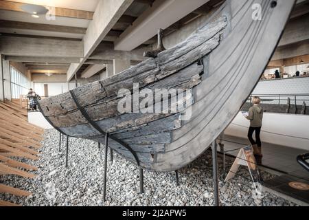 Images du musée des navires vikings à Roskilde, Danemark. Banque D'Images