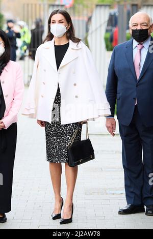 Madrid. Espagne. 20220331, la Reine Letizia d'Espagne assiste à la cérémonie de clôture du projet: "La diversité en série: Des histoires qui méritent d'être racontées" de la FAD Youth Foundation. À Casa del Lector le 31 mars 2022 à Madrid, Espagne crédit: MPG/Alamy Live News Banque D'Images