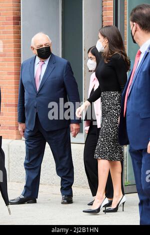 Madrid, Madrid, Espagne. 31st mars 2022. La reine Letizia d'Espagne assiste à la cérémonie de clôture du projet: "Diversité en série: Histoires à raconter" de la FAD Youth Foundation. À Casa del Lector le 31 mars 2022 à Madrid, Espagne (Credit image: © Jack Abuin/ZUMA Press Wire) Banque D'Images