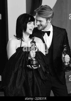 27th mars 2022, Los Angeles, États-Unis. Billie Eilish et Finneas O'Connell participant à la Vanity Fair Oscar Party 2022, Wallis Annenberg Centre pour le PE Banque D'Images