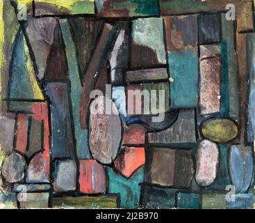 Sasza Blondr, peintre polonais (1909-1949) - Kompozycja abstrakcyjna (1934) composition abrégée. Banque D'Images