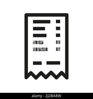 icône de vérification du papier avec contour sur fond blanc Illustration de Vecteur