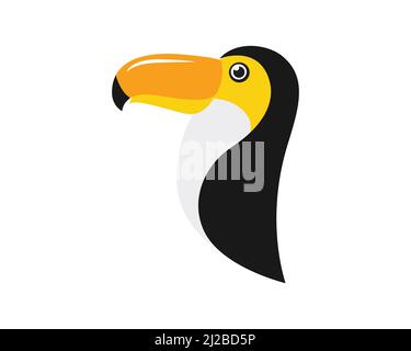 Toucan Bird avec un style d'illustration simple Illustration de Vecteur