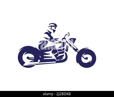 Pilote de conduite Personnaliser moto Illustration de Vecteur