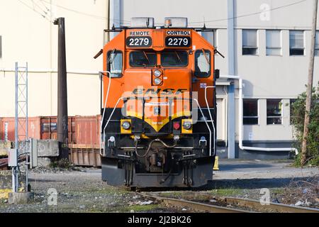 Seattle - 29 mars 2022; locomotive BNSF Remote Control 2279 à Seattle Banque D'Images