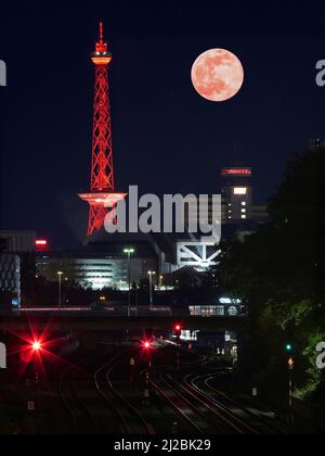 Berliner Funkturm, ICC Berlin, ICC Berlin, Blutmond Banque D'Images