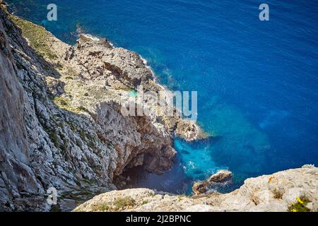 Vue de la route de Leuchtturm Formentor Banque D'Images
