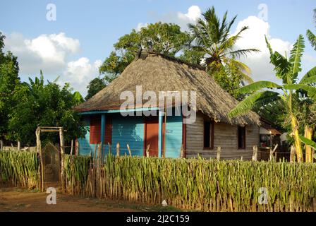 Maison typique dans la campagne cubaine. Chambas, Cuba, 2010 Banque D'Images