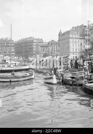 Le Port de Marseille ca: 1935 Banque D'Images