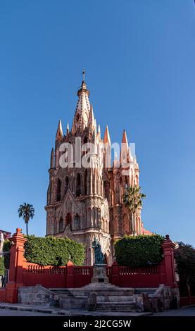 La Parroquia de San Miguel Arcángel. La seule église néo-gothique à Miguel de Allende, Guanajuato, Mexique Banque D'Images