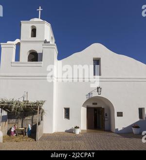 Ancienne mission Adobe notre Dame de l'aide perpétuelle. Première paroisse catholique plus ancienne église permanente Scottsdale Arizona. Registre national des lieux historiques des ÉTATS-UNIS Banque D'Images