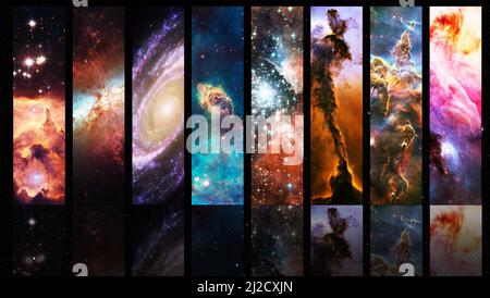 Prise de vue d'un ensemble de phénomènes astronomiques divers - TOUT le design sur cette image est créé à partir de zéro par l'équipe de professionnels Yuri Arcurs pour cela Banque D'Images