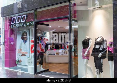 Lorna Jane Store à Sydney vendant des vêtements d'activités pour femmes, Sydney, NSW, Australie Banque D'Images