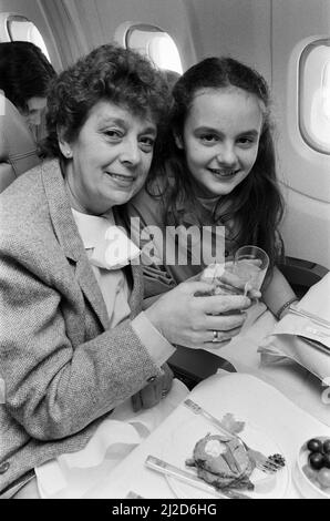 Passagers en Concorde. 2nd avril 1986. Banque D'Images