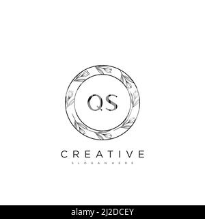 QS initiale lettre Flower logo Template Vector Premium Vector Illustration de Vecteur