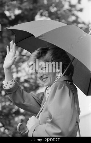 S.A.R. la princesse Diana, la princesse de Galles, visite le salon agricole d'Ipswich, Ipswich, Suffolk. Photo prise le 28th mai 1986 Banque D'Images